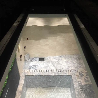 Cubierta de piscina de plexiglás para bodas